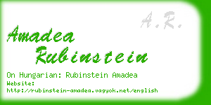 amadea rubinstein business card
